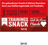 Happy Dog NaturCroq Mini Truthahn Knochen - Gesunder Trainingssnack für kleine Hunde ohne Zucker und künstliche Stoffe