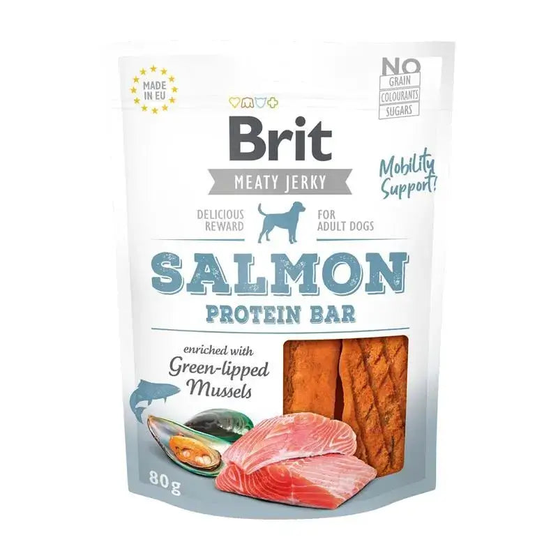 Brit Dog Snack Meaty Jerky Salmon Protein Bar