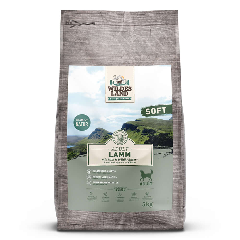 Wildes Land Hund Soft Adult Lamm mit Reis und Wildkräutern