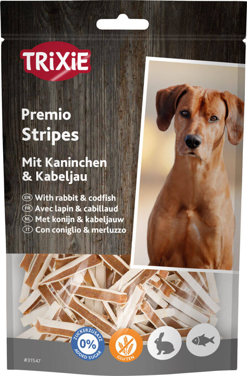 Trixie PREMIO Stripes mit Kaninchen & Kabeljau