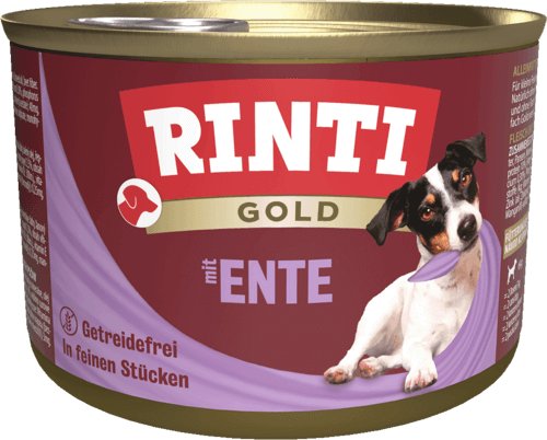 Rinti Gold mit Ente in feinen Stücken