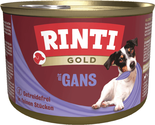 Rinti Gold mit Gans in feinen Stücken