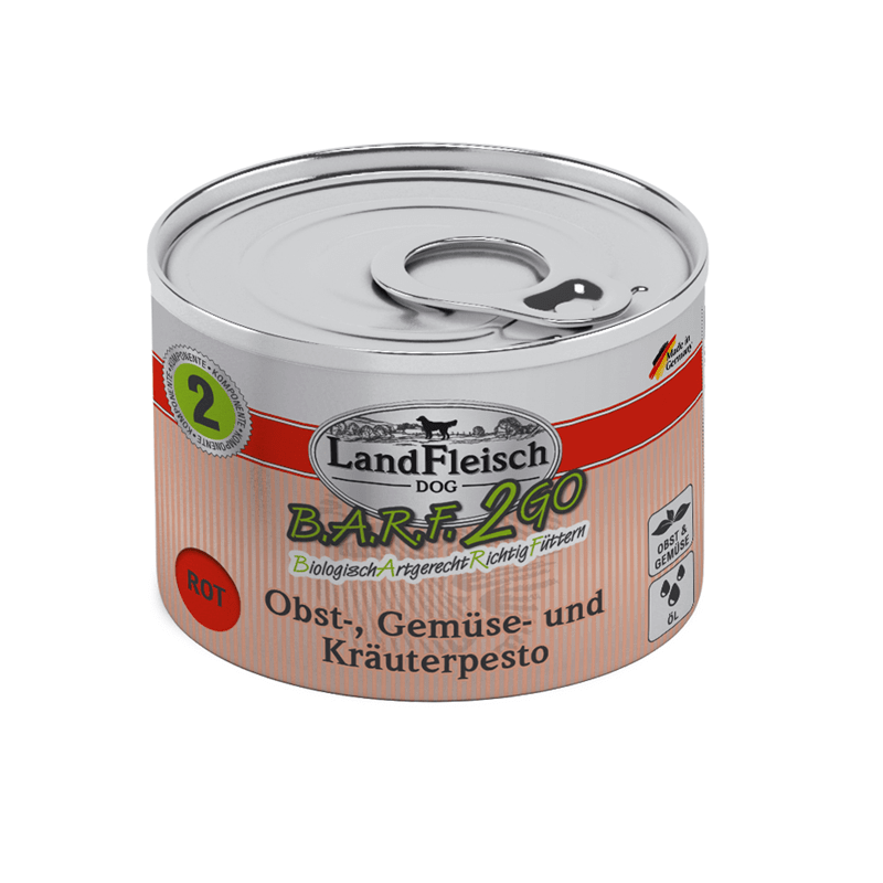 LandFleisch B.A.R.F.2GO Obst-, Gemse Und Kruterpesto Rot