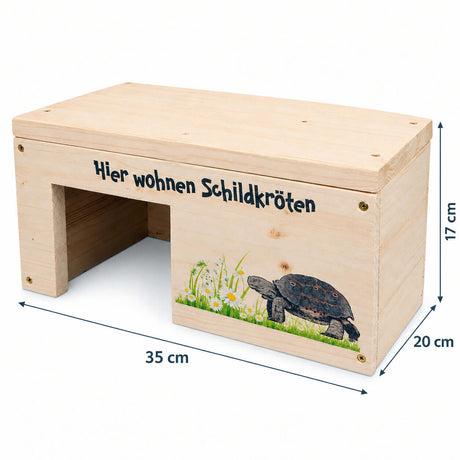Schildkrötenhaus mit Maßen